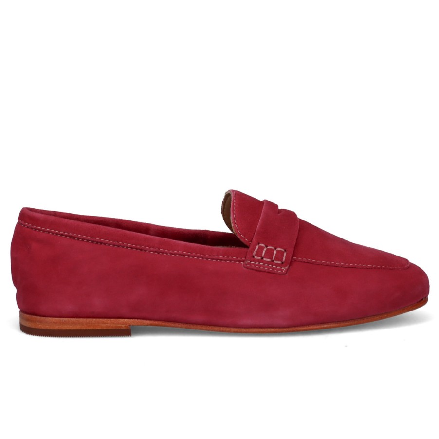 Frauen SANGIORGIO Slipper | Rebecca Malucchi Mia Fuchsia Damen Mokassin Aus Wildleder