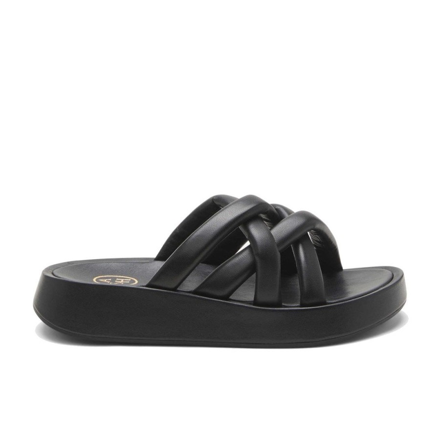 Frauen SANGIORGIO Sandalen | Ash Vanessa Plateau-Slider Aus Schwarzem Leder