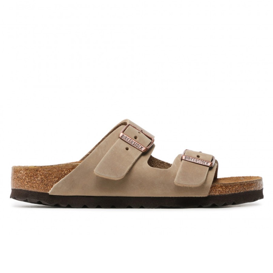 Frauen SANGIORGIO Sandalen | Birkenstock Arizona Tobacco Hellbraune Olied-Ledersandalen