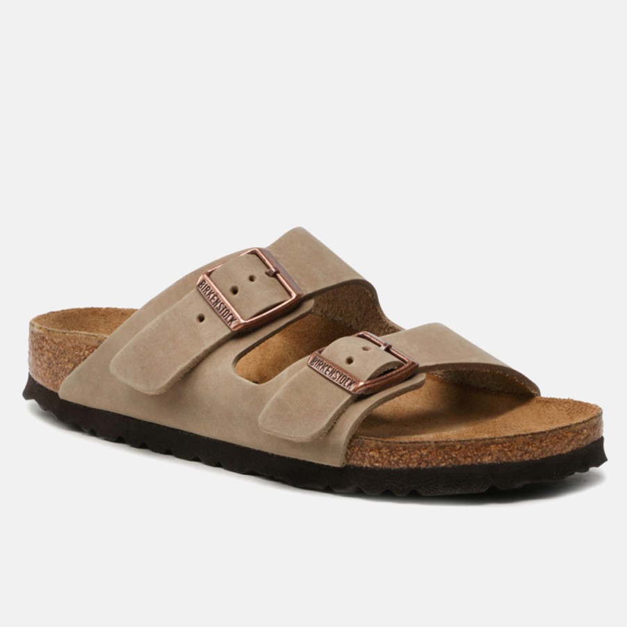 Frauen SANGIORGIO Sandalen | Birkenstock Arizona Tobacco Hellbraune Olied-Ledersandalen