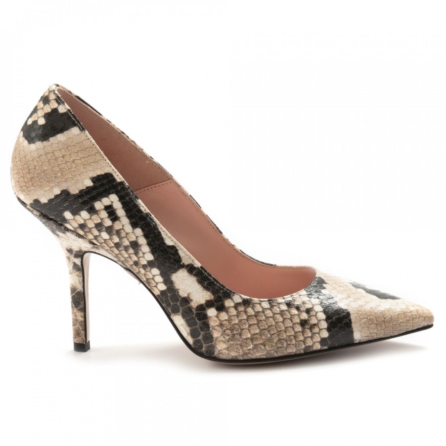 Frauen SANGIORGIO Pumps | Anna F-Pumps Aus Leder Mit Python-Print Und Absatz